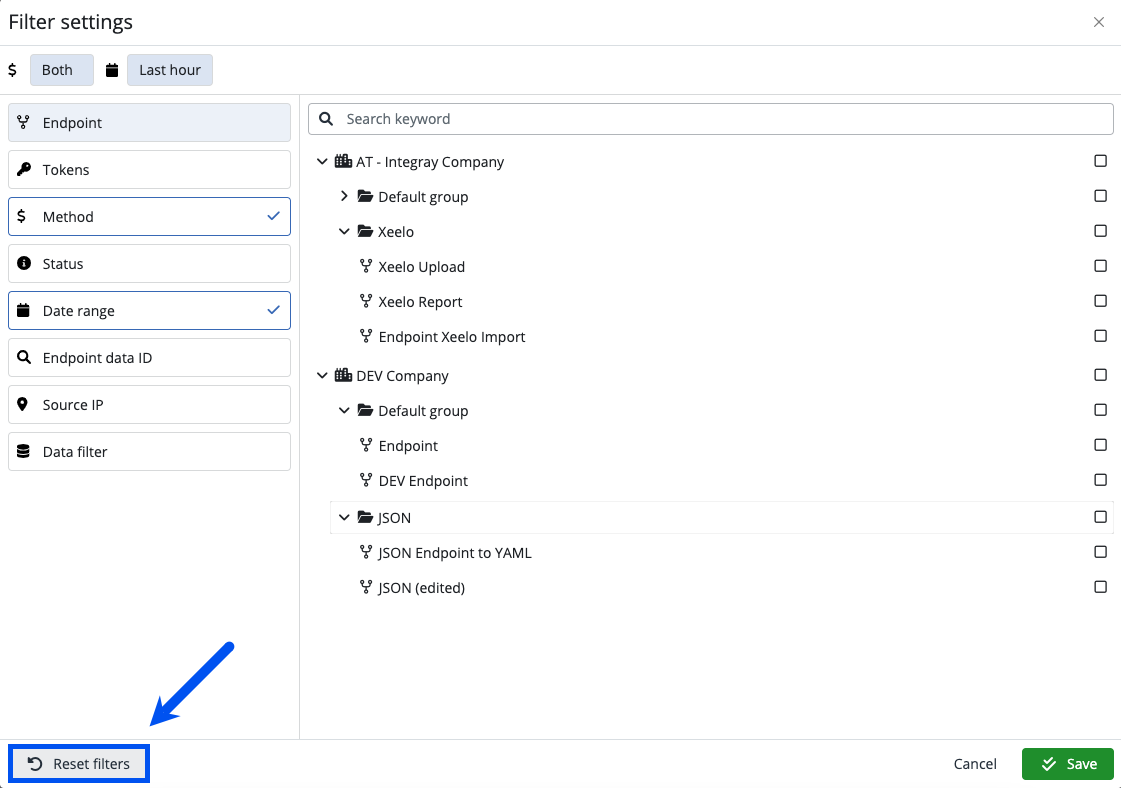 Help_Home_screen_Endpoint_data_summary_Reset_filters