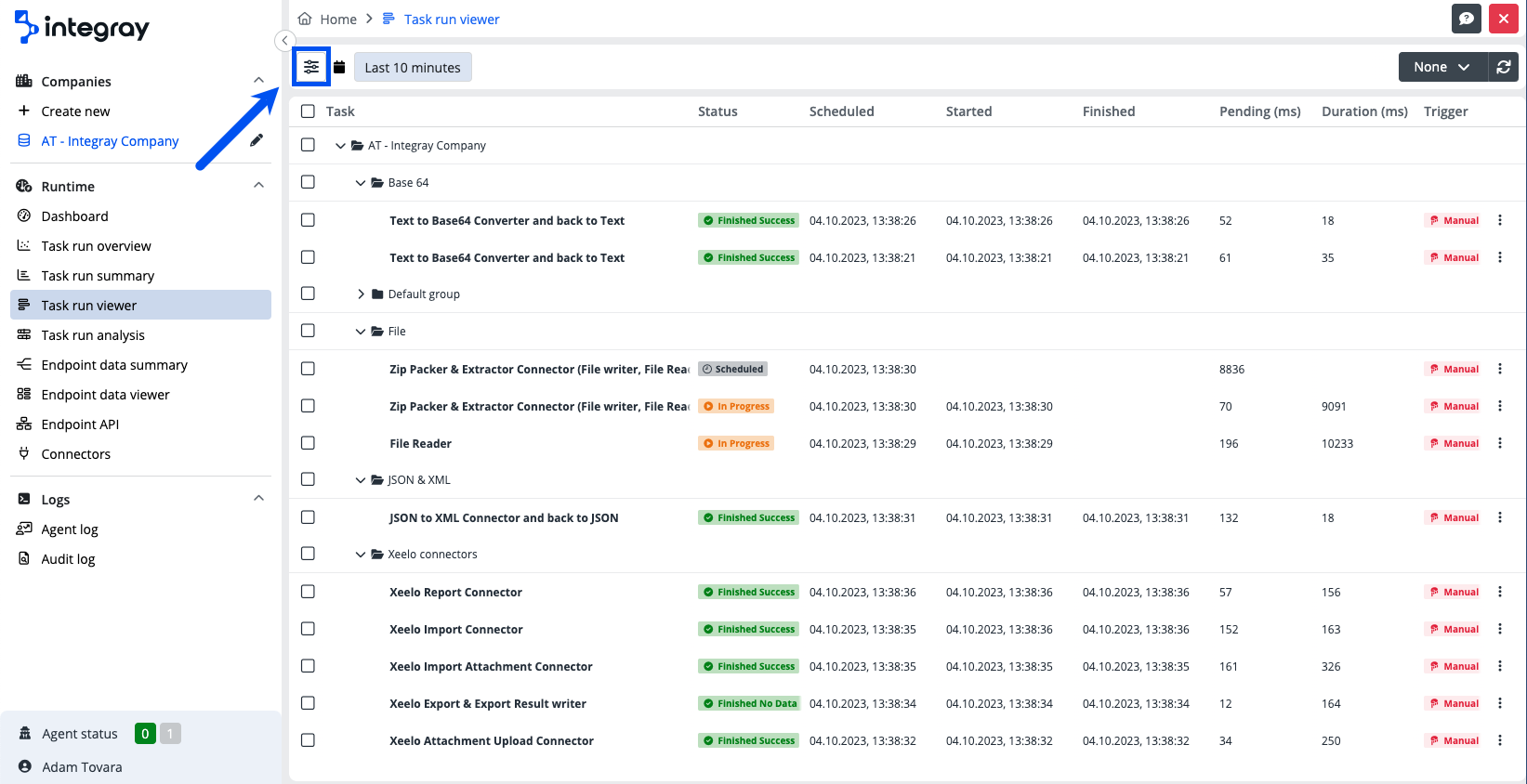 Help_Home_screen_Task_run_viewer_FIlter_button