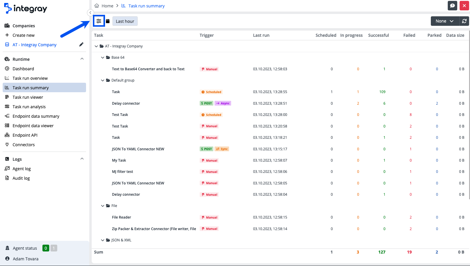 Help_Home_screeen_Task_run_summary_filter_button